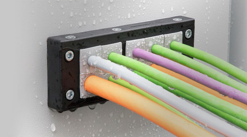 KEL-ER split cable entry frames for cables with connectors